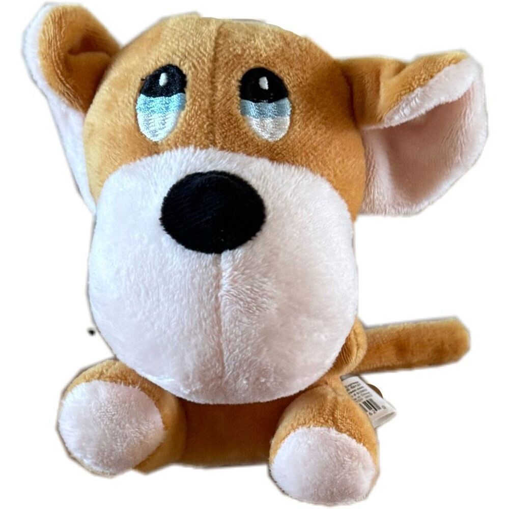 Oriental Trading Co. kids unisex plush toy light brown tan puppy dog blue eyes